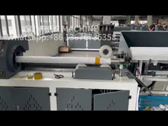 High Speed Industrial Automatic Paper Core Cutter Machine 1100-1300mm Tube Length video