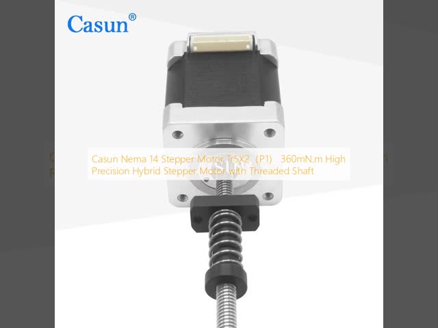 Nema 14 ステッピングモーター Tr5X2 P1 360mN.m 高精度ハイブリッドステッピングモーター、ねじ付きシャフト付き