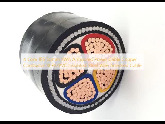 4 Core 185 Sqmm SWA Armoured Power Cable Copper Conductor XLPE/PVC Insulated Steel Wire Armored Cable