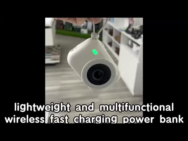 15W Magnetic Wireless Charging Power Bank 10000mAh White