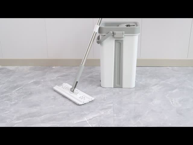 Easy to Use Wet and Dry Separate Flat Mops And Buckets Hand Free Washing 2.1kg