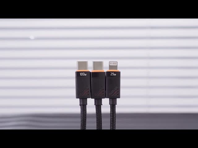 ESSAGER ES-X66 2 in 1 ケーブル USB C から C タイプ 照明 データ 充電ケーブル