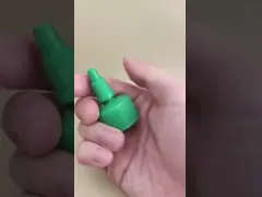 Green Plastic Ribbed Jelly Cap for Paint Bottles