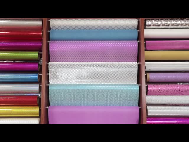 300 mm 1500 mm Width Transparent and Color Cold Lamination Square Pattern Glitter Film