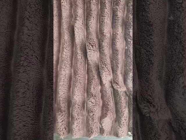 Orange Peach Fluffy Fabric Material For Plushies