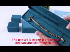 Luxury Jewellery Box premium Blue Velvet Jewelry Box for bracelet ring earring