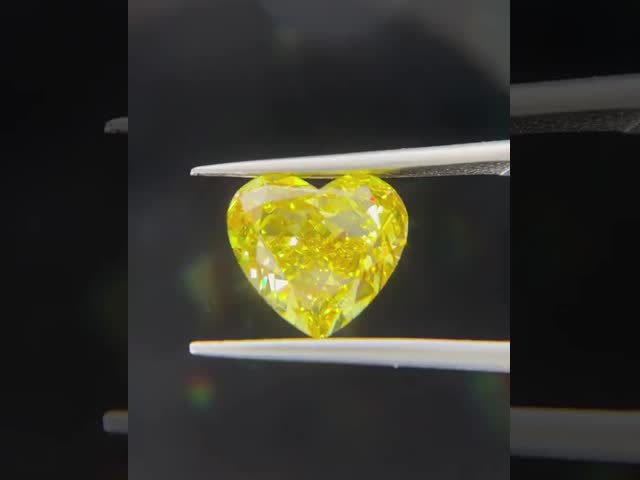 LuxuryShine Pink / Yellow / Green Heart Cut Lab Grown Diamond VVS-VS Real Diamonds & Wedding Jewelry & Customized Jewelry