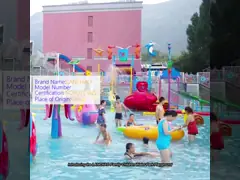 Family Children Water Park Playground with Fiberglass Slide for Fun