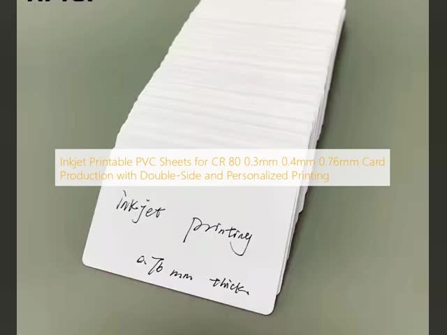 White Blank Inkjet Printable Pvc Cards Cr 80 0.4mm 0.5mm For Card Production