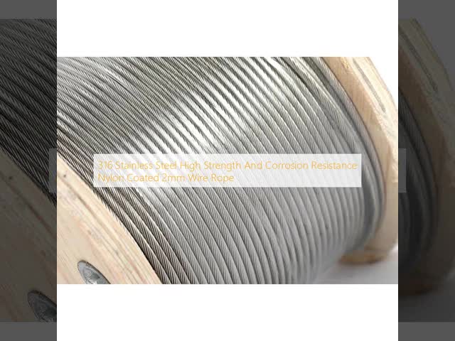 316 Stainless Steel High Strength And Corrosion Resistance Nylon Coated 2mm Wire Rope