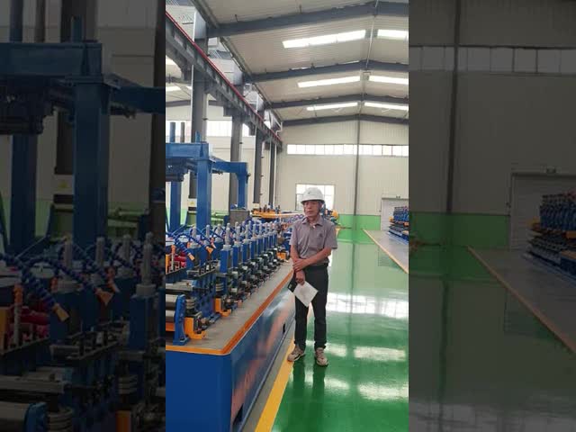 High Efficiency ERW Steel Pipe Machine 6-32mm OD PLC Control