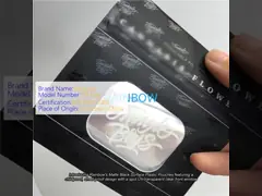 Matte Black Surface Plastic Pouches Packaging Spot UV Transparent Clear Front Window