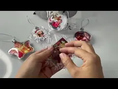 Personalised Christmas Tree Decorations Plastic Sublimation Snowflake Blank Sublimation Christmas Ornaments