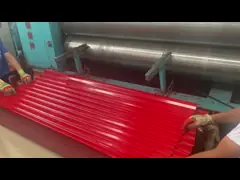 Z30 - Z40 Corrugated Color Coated Plate For Building Roofing Sheet 0.12 - 0.13mm