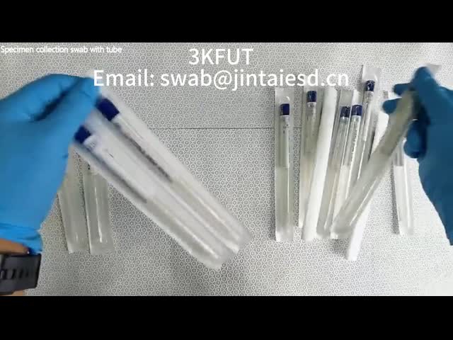 A coleção de espécime do sangue do teste do vírus reuniu o cotonete de algodão médico