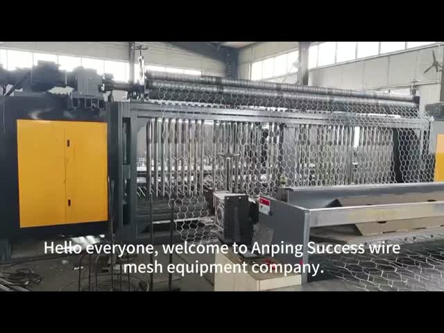 Máquina de alta velocidade da malha de Gabion com controlo automático do PLC/movimentação hidráulica