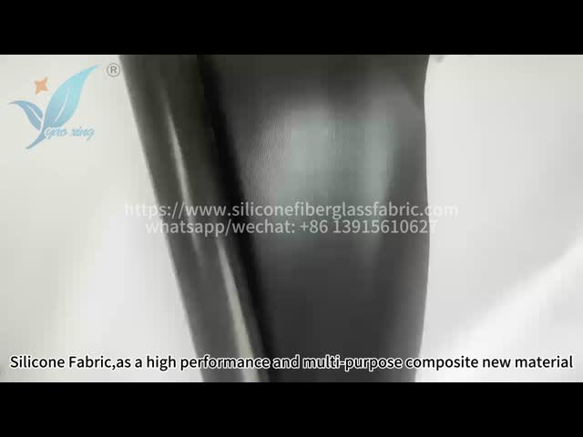 1.5mm Silicone Coated Fiberglass Fabric Heat Resistant Satin Weave