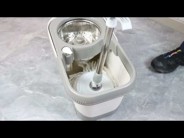 360 Degree Rotary Spin Magic Mop And Bucket Set With Stainless Steel Handle