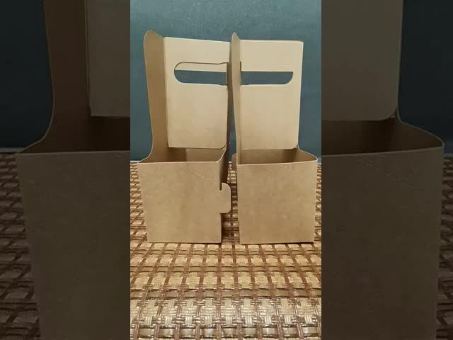 クラフト白段ボール製ハンドヘルドカップキャリア 段ボール製カップおよびフラワー用包装