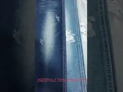 Super-Soft 11.1oz 70%Cotton Denim Fabric With 10*7 Construction For Denim Pants