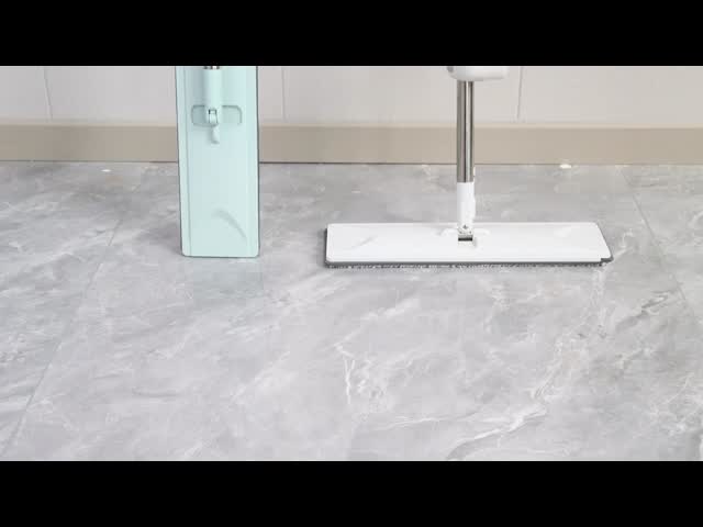 Hand Free Squeeze Microfiber Magic Flat Mop And Bucket Floor Cleaning 0.8kg F5 8024