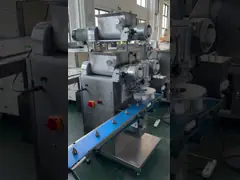 Electric 50Hz Automatic Encrusting Machine with 1 Year Warranty for 10-250g Biscuits and Snacks video