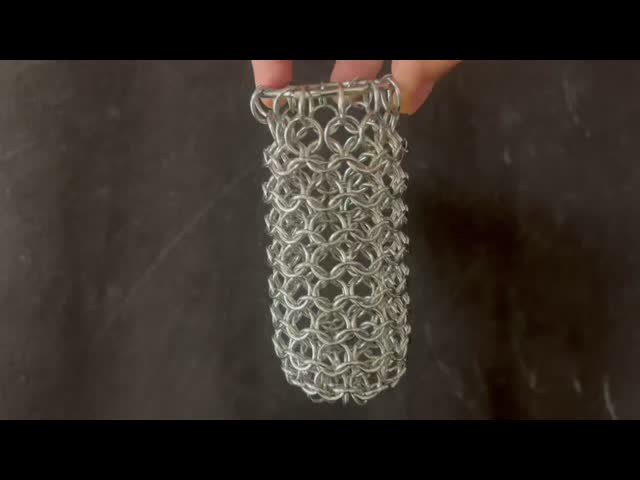 Gold Color Decorative 316l Stainless Steel Ring Mesh Chain Braided