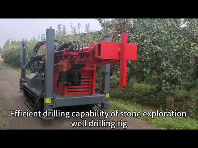140mm Water Well Drilling Rig Crawler Type Pneumatic 400 Meter