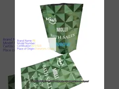 Customized Holographic Color Bags Foil Pouch Bag with Smell Proof  and Resealable Function