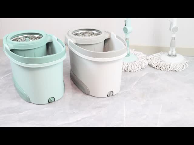 Hand Wash Free Circular Cleaning Mop Set For Household Use 360 Degree Rotating Dry And Wet Dual Use