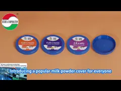 Round PE Plastic Screw-On Cap Lids Pop Top Bottle Jars Caps Plastic Cover for Milk Powder Jar Inner Film