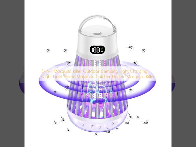 3-In-1 Mosquito Killer Lamp Outdoor Camping Light Charging Night Light Home Mosquito Catcher