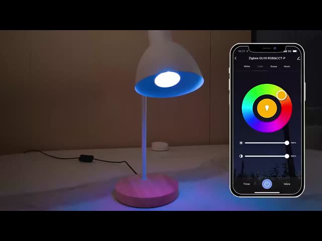 明るくて汎用的なGU10 LED電球 5W CCT 2700K-6500K-RGB