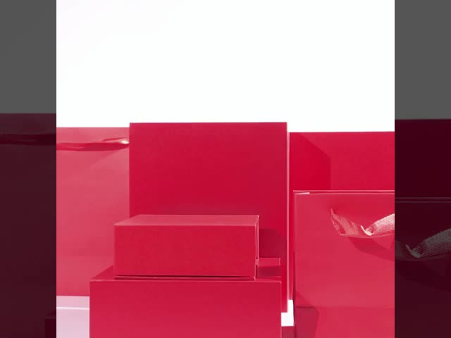 Paper jewelry Gift Box Packaging Eco Friendly Cardboard red Magnetic Jewelry Box
