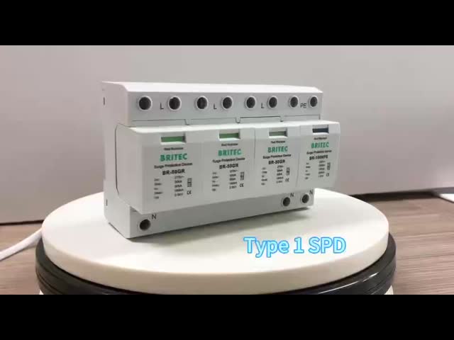 BR-50GR 4P タイプ 1 spd 50ka 超電圧保護装置 3 段階 雷 停止装置 保護装置 超電圧停止装置 Überspannung schutz