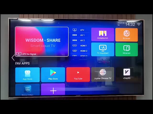 Huixin 32インチスマートテレビ バルクOEM/ODM商用テレビ - 金属筐体＆4mm強化ガラス A+ LCDパネル