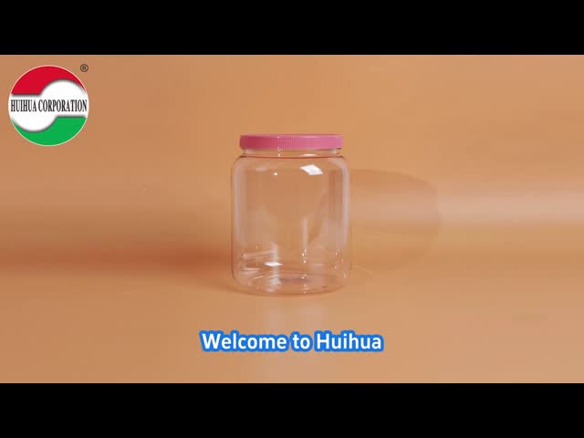 2625ML PET Bottle Clear Plastic Cylinder Jars For Food Screw Cover Lid Milk Powder