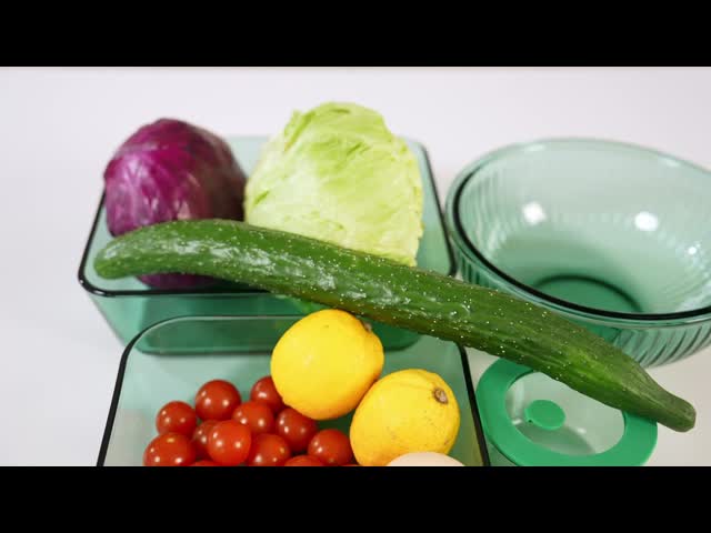 IKOO Teal Color High Borosilicate Glass Salad Bowl and Casserole Dishwasher Safe for Food Storage and Serving