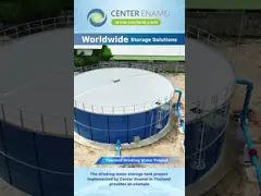 High Performance Glass Fused To Steel GFS Tanks With Membrane Roof