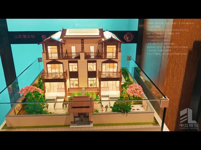 Residential Miniature Architectural Models 1:150 Scale Model Villa