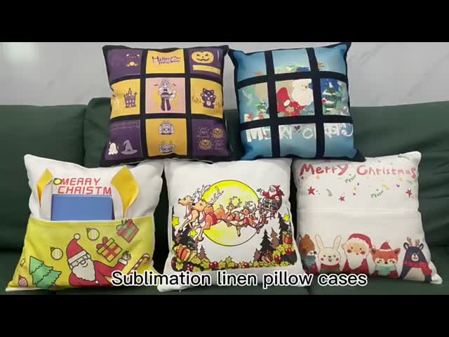 Custom Design Blank 9 Panel Sublimation Pillow Case 40*40cm Size Sublimation Cushion Cover