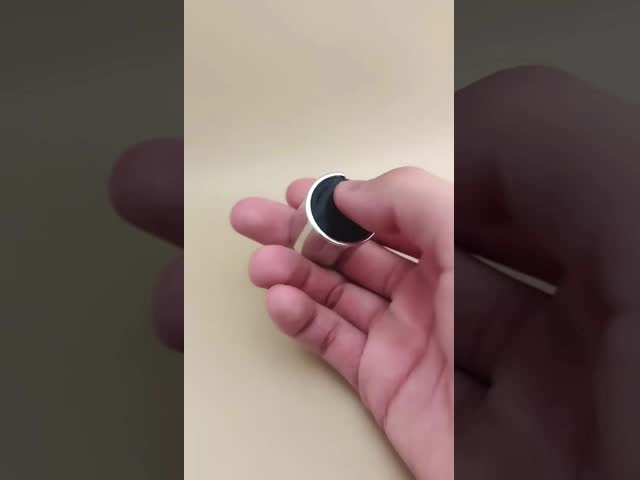 Silvery Aluminium-Plastic Round Smooth Cap with Black Button for Skincare Bottles