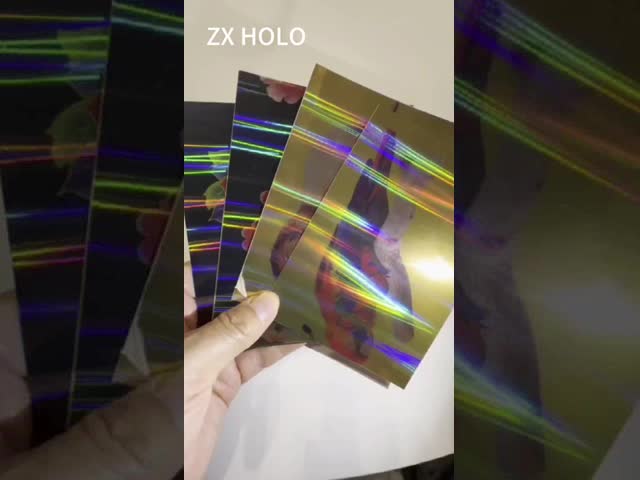 A4 Size Clear Self Adhesive Waterproof Good Adhesive Pillar Of Light Holographic Cold Lamination Film