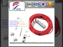 Heavy Duty High Carbon Steel Weather Resistant Vinyl Coated Dog Tie Out Cable for Pet Training