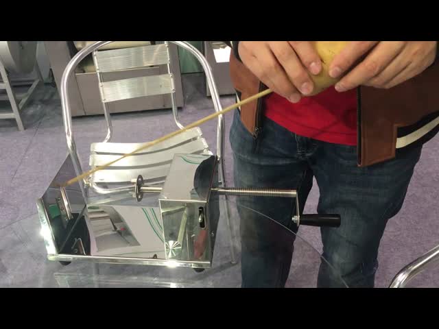 Commercial Food Processing Equipment Stainless Hand Crank Potato Tower Maker Spiral