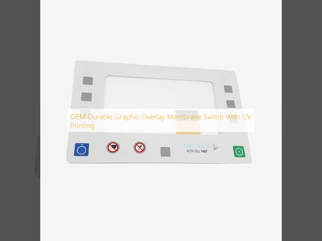 UV 印刷を備えた OEM の耐久性のあるグラフィック オーバーレイ膜スイッチ