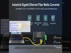 Industrial PoE Media Converter 100 1000BASE-X SFP To 10 100 1000BASE-T 802.3at 30W