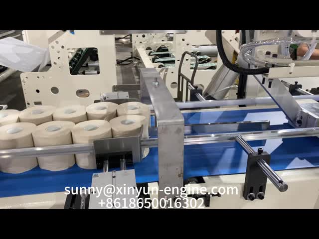 PLC フルオートマティックティッシュ トイレットロールパッキングマシン 18袋/分