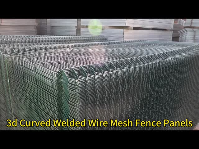 3D Curved PVC Coated Welded Wire Mesh Fencing Anti Climb Fence