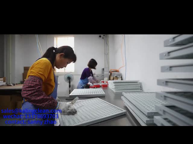 Class 100-1000 Purification Fan Filter Unit In Powder Coated Steel And Silver For Top- Efficiency